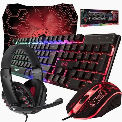Gaming keyboard mouse headset peripherals